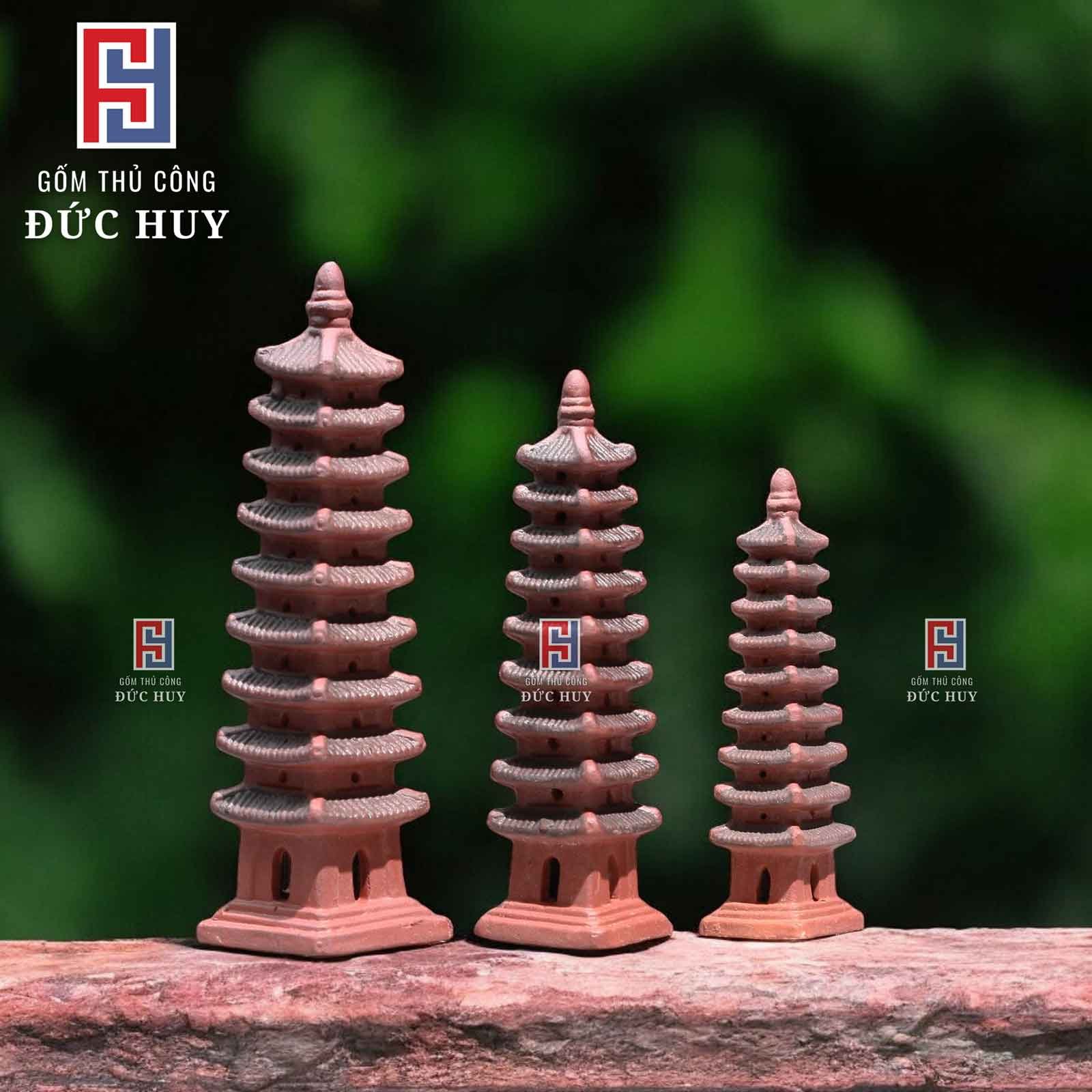 Mô-hình-Tháp-Vuông-mini-men-đỏ-trang-trí-hòn-non-bộ-(8)