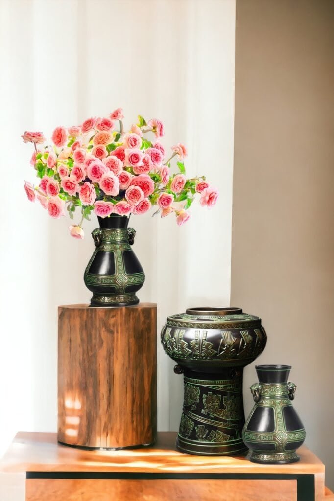Thap Trong Dong Binh cam hoa decor trang tri Gom Duc Huy 1