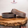 Chậu bonsai oval dáng thấp – men hạt 3D - Mã CC-03