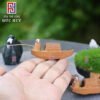 Tượng gốm Ông Lão Ngồi thuyền câu cá siêu mini 15k / 1 sản phẩm