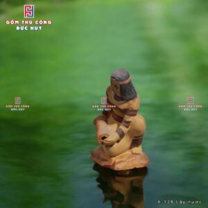 Tuong gom Son nu dan toc phu kien trang tri tieu canh hon non bo be ca chau cay bonsai 1