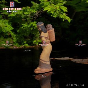 Tuong gom Son nu dan toc phu kien trang tri tieu canh hon non bo be ca chau cay bonsai 3