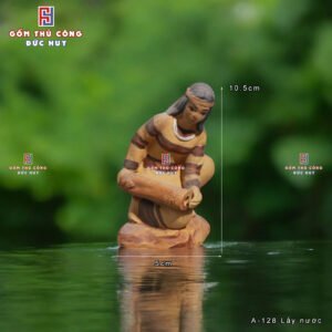 Tuong gom Son nu dan toc phu kien trang tri tieu canh hon non bo be ca chau cay bonsai 5