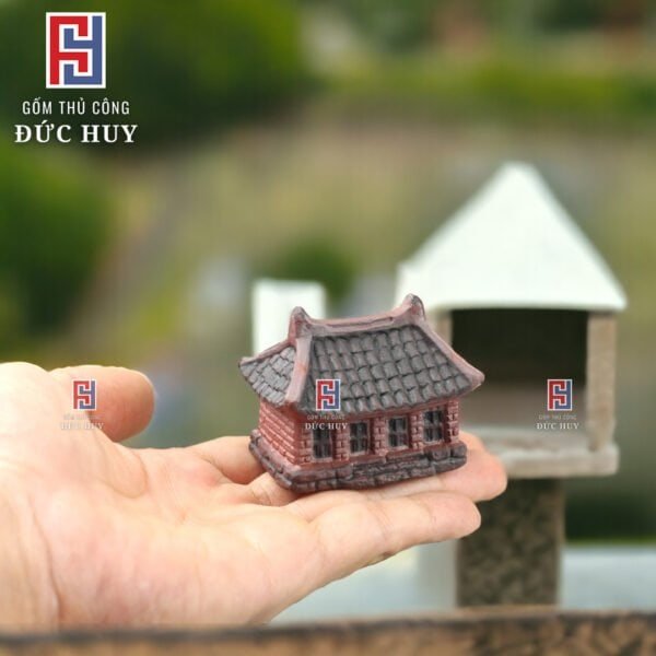 Bộ 8 tiểu cảnh Đình Chùa gốm - Trang trí bonsai - A188 - Hình ảnh 3
