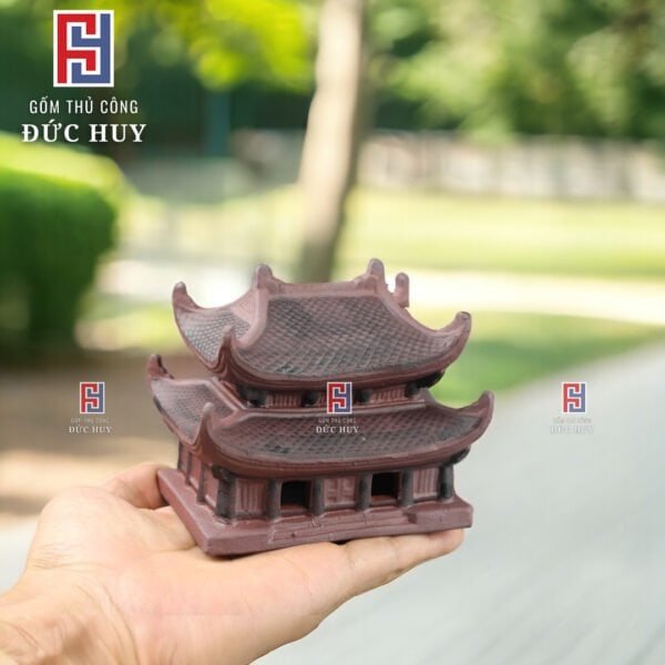 Bộ 8 tiểu cảnh Đình Chùa gốm - Trang trí bonsai - A188 - Hình ảnh 2