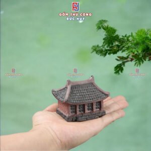 Bo tieu canh Dinh Chua bang gom Trang tri bonsai Ma A187 7